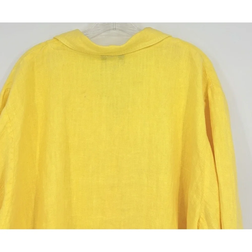Nannette Keller Linen Lightweight Jacket Shirt Shacket Plus Size 3X